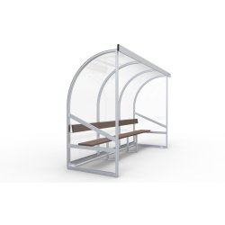 Spillerkabine (3 m) lige model m/tr�b�nk (s�t)