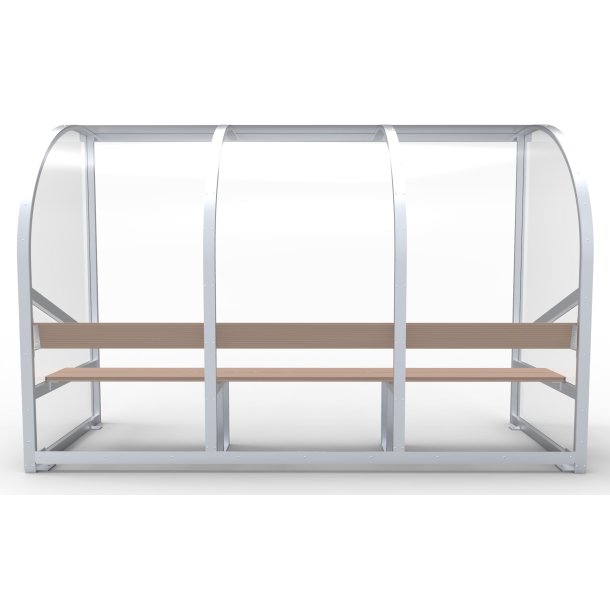 Spillerkabine (3 m) lige model m/tr�b�nk (s�t)