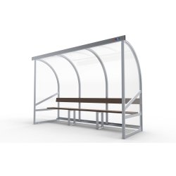 Spillerkabine (3 m) lige model m/tr�b�nk (s�t)