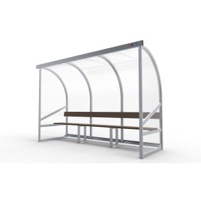 Spillerkabine (3 m) lige model m/tr�b�nk (s�t)