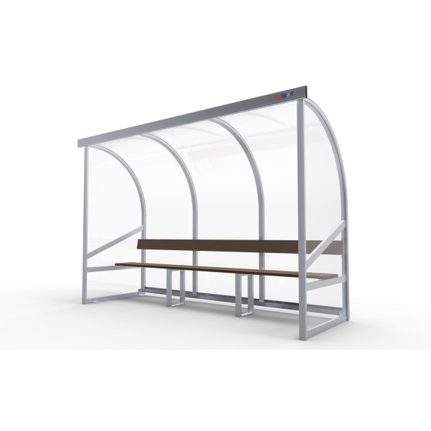 Spillerkabine (3 m) lige model m/tr�b�nk (s�t)