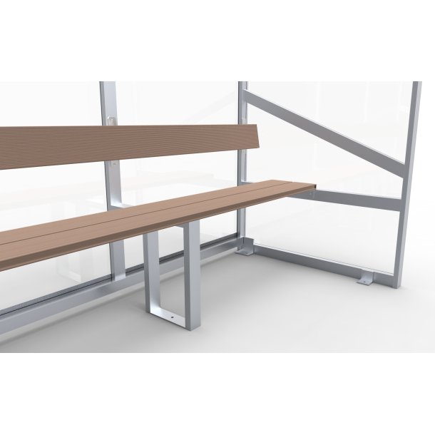 Spillerkabine (3 m) lige model m/tr�b�nk (s�t)