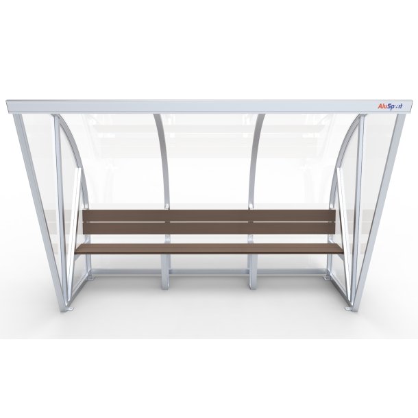 Spillerkabine (3 m) m/tr�b�nk (s�t)