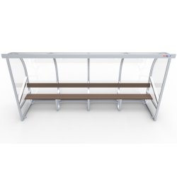 Spillerkabine (4 m) lige model m/tr�b�nk (s�t)