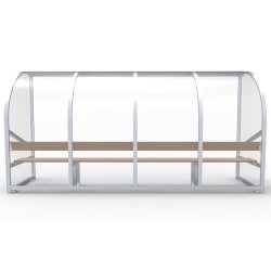 Spillerkabine (4 m) lige model m/tr�b�nk (s�t)