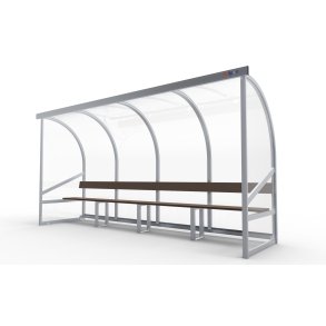 Spillerkabine (4 m) lige model m/tr�b�nk (s�t)