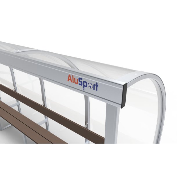 Spillerkabine (4 m) lige model m/tr�b�nk (s�t)