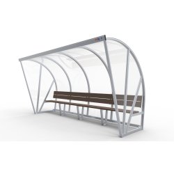 Spillerkabine (4 m) m/tr�b�nk (s�t)