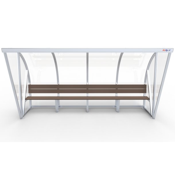 Spillerkabine (4 m) m/tr�b�nk (s�t)