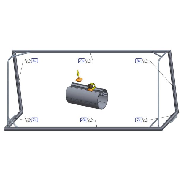 8-mandsml fuldsvejst D:80/150