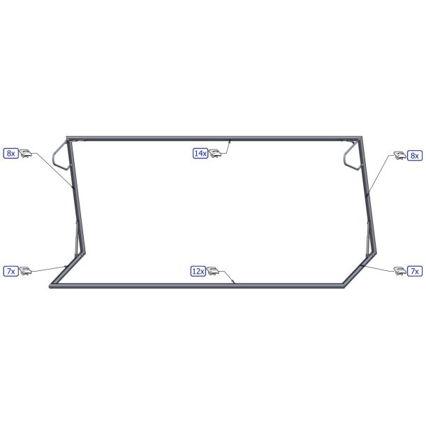 8-mandsml fuldsvejst D: 80/160 foldbar